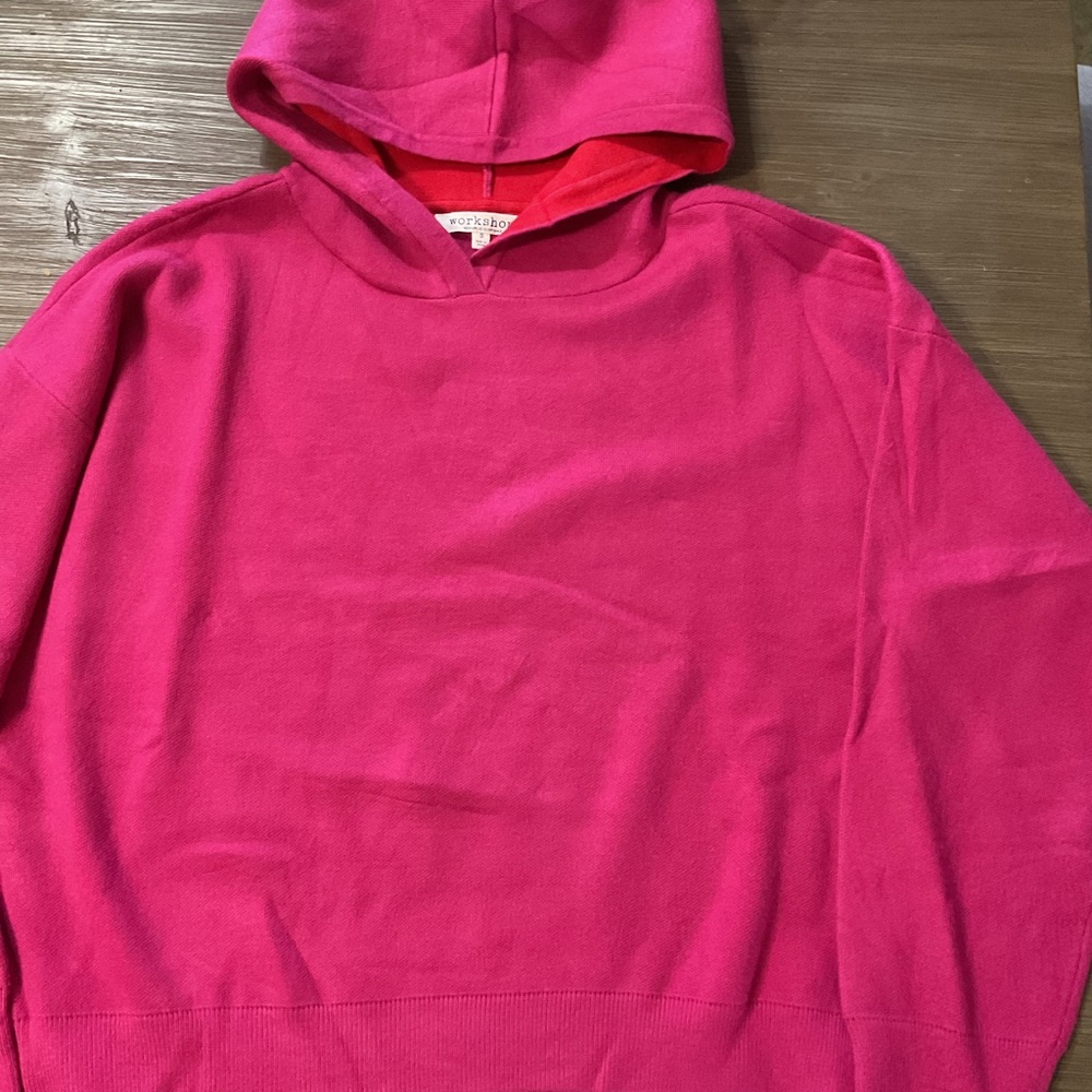 Workshop Republic Clothing Hot Pink & Red Hoodie